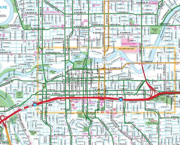 City Street Map Spokane