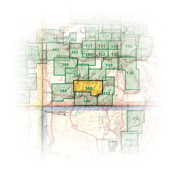 Weminuche Wilderness Map (Trails Illustrated Map, 140)