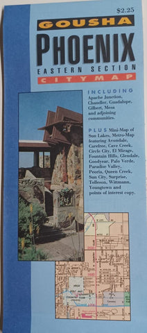 Gousha Phoenix, East, Az Citymap H.M. Gousha Company