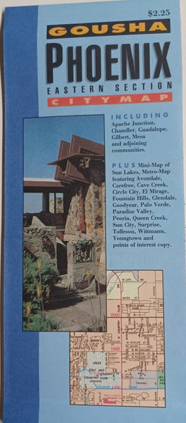 Gousha Phoenix, East, Az Citymap H.M. Gousha Company