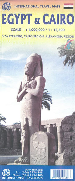 Egypt & Cairo Travel Reference Map 1:1,000,000/1:12,500 - Wide World Maps & MORE!