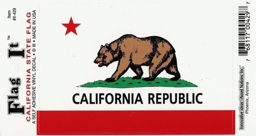 California Flag Decal for Auto, Truck, or Boat