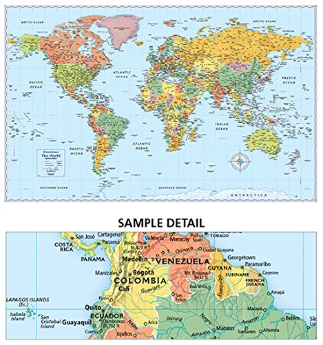 Rand McNally Signature Edition World Wall Map ? Laminated Rolled [Map] Rand McNally