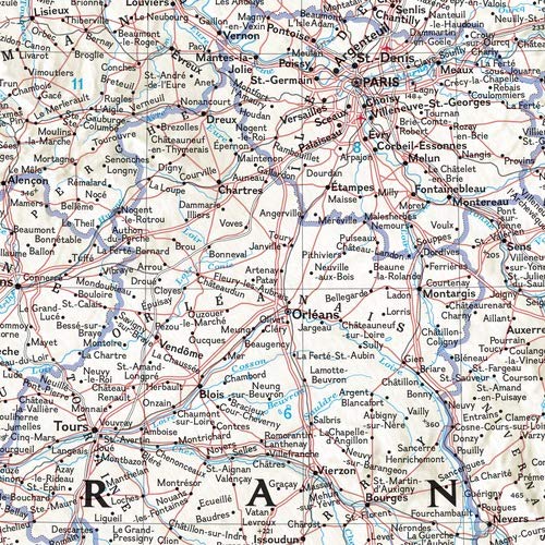 France, Belgium, and The Netherlands Reference Wall Map - Classic - Paper (23.5 x 30.25 Inch)