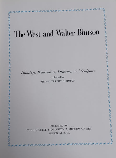 The West and Walter Bimson [Hardcover] Bimson, Walter Reed