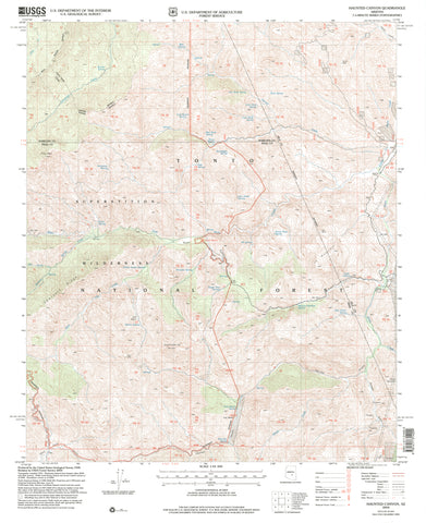 HAUNTED CANYON, Arizona (7.5'×7.5' Topographic Quadrangle) - Wide World Maps & MORE!