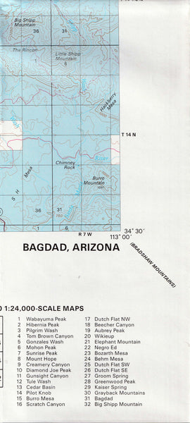 Bagdad Surface Management Status 1:100,000-Scale Topographic Map - Wide World Maps & MORE!