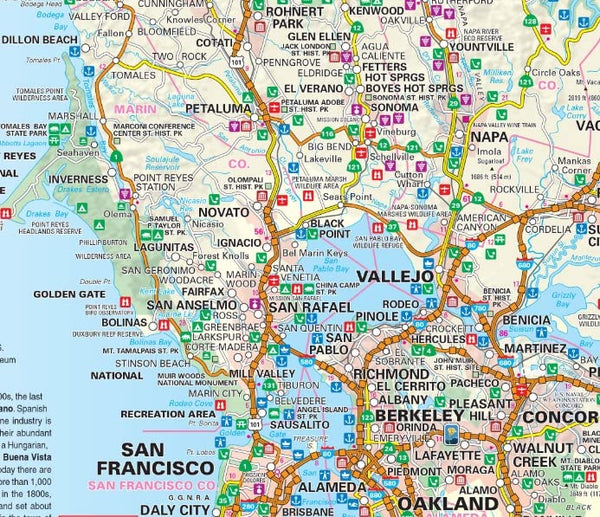 Northern California Coast and Southern Oregon Road Map including Tourist Information (State in Your Pocket)