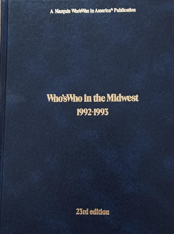 Who's Who in the Midwest, 1992-93 unknown author