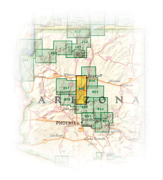 Sycamore Canyon, Verde Valley Map (Coconino, Kaibab, and Prescott National Forests) Trails Illustrated Map, 854