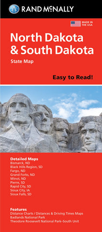 Rand McNally Easy to Read Folded Map: North Dakota, South Dakota State Map [Map] Rand McNally - Wide World Maps & MORE!