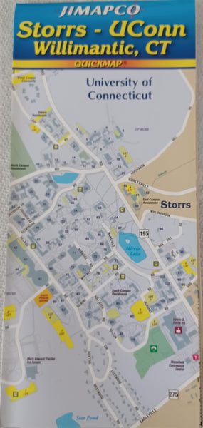 Jimapco Storrs - UConn Willimantic, CT folded map - laminated [Map] - Wide World Maps & MORE!