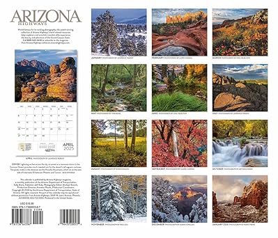 Arizona Highways 2025 Scenic Wall Calendar