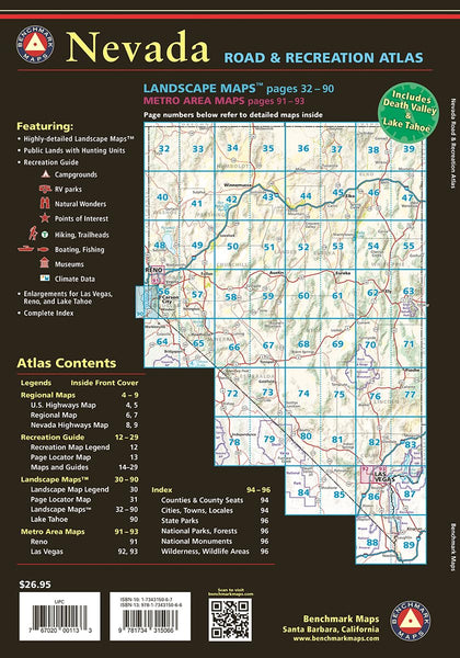 Nevada Road and Recreation Atlas - 8th Edition, 2021