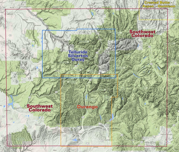 Telluride | Silverton | Ouray, Colorado Trails Recreation Topo Map