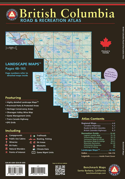 British Columbia Road & Recreation Atlas - Wide World Maps & MORE!