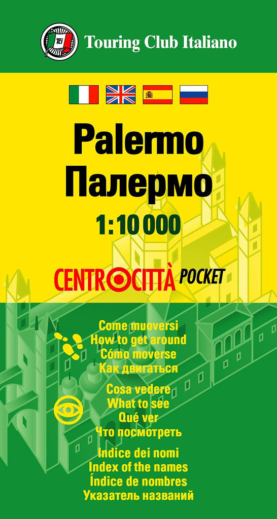 Palermo City Center Pocket Map 1:10.000 (Italian, English, Spanish and Russian Edition)