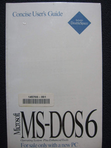 Microsoft MS-DOS 6 Operating System Plus Enhanced Tools Concise User's Guide [Paperback] Various - Wide World Maps & MORE!
