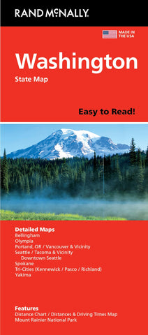 Easy to Read! Washington State Map