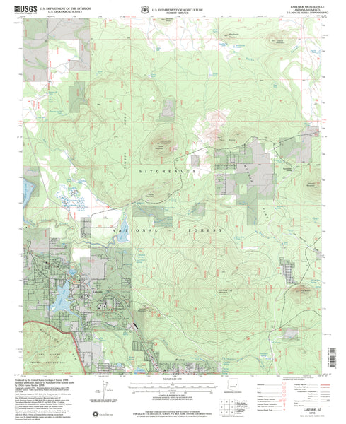 Lakeside, Arizona (7.5'×7.5' Topographic Quadrangle) - Wide World Maps & MORE!