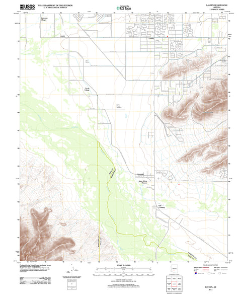 Laveen, Arizona (US Topo 7.5'×7.5' Topographic Quadrangle) - Wide World Maps & MORE!