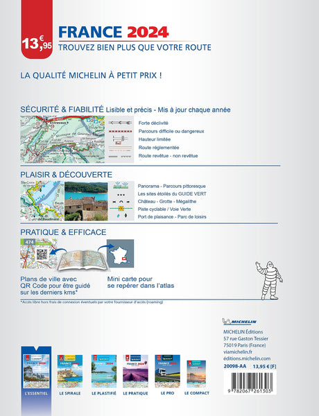 Atlas Routier France 2024 (A4-Broche) [Paperback] unknown author - Wide World Maps & MORE!