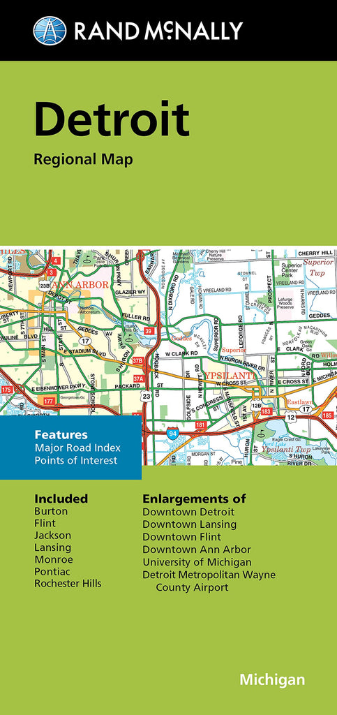 Detroit Regional Map (Michigan)