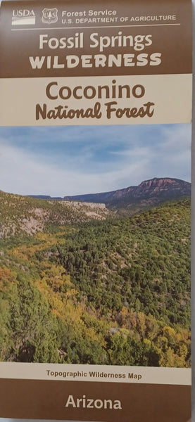 Fossil Springs Wilderness Map - Coconino National Forest, Arizona [Map]