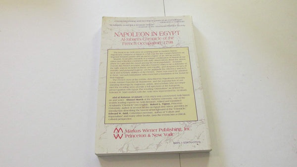 Napoleon in Egypt: Al-Jabarti's Chronicle of the French Occupation, 1798 Al-Jabarti, Sheik and Moreh, Shmuel