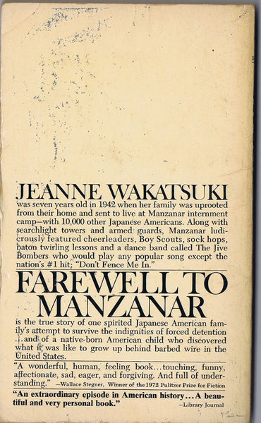 farewell to manzanar [Paperback] houston, jeanne wakatsuki & james