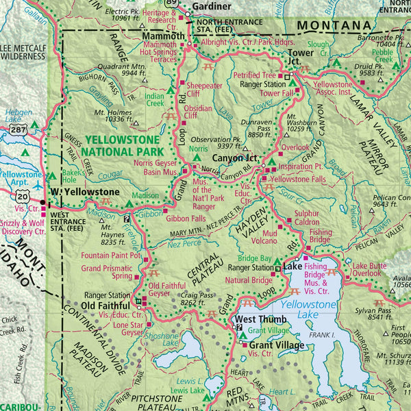 Easy to Fold! Montana & Wyoming State Map