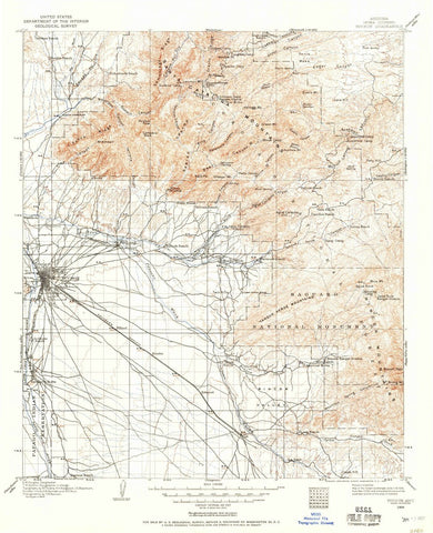 1904 Tucson, AZ - Arizona - USGS Historical Topographic Map