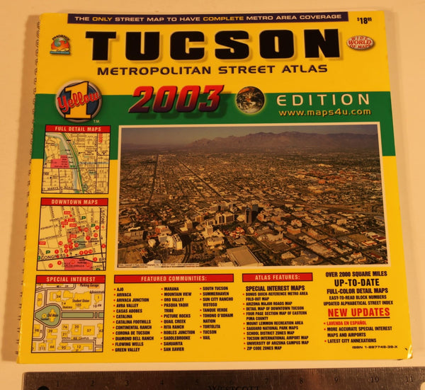 Tucson Metropolitan Street Atlas (2002 Edition) [Spiral-bound] Wide World Of Maps