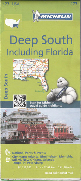 Deep South Including Florida Road and Tourist Map (Regional 177) [Map] MTP - Wide World Maps & MORE!