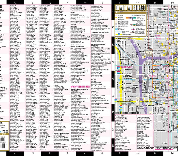 Streetwise Chicago Map - Laminated City Center Street Map of Chicago, Illinois