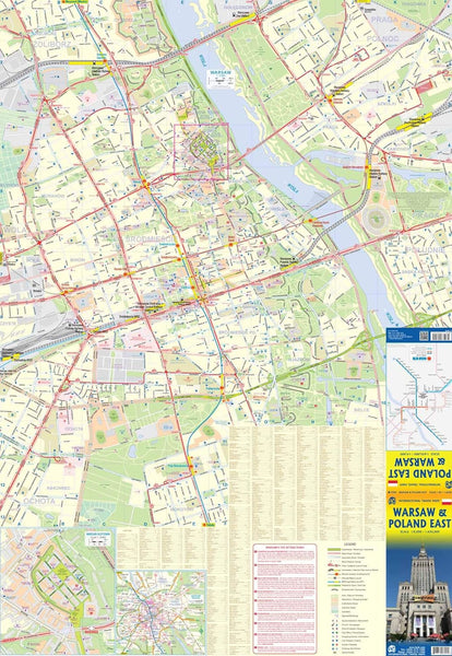 Warsaw 1:9K & Poland East 1:650K International Travel Map