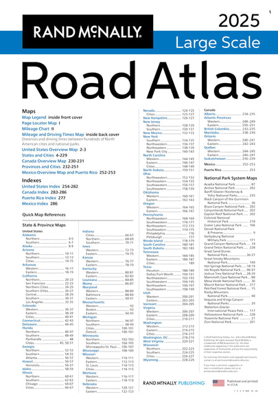 Large Scale Road Atlas 2025 (Used - Very Good)