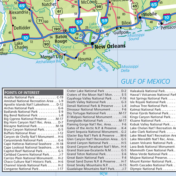 Easy To Fold! United States Interstate Map - Wide World Maps & MORE!