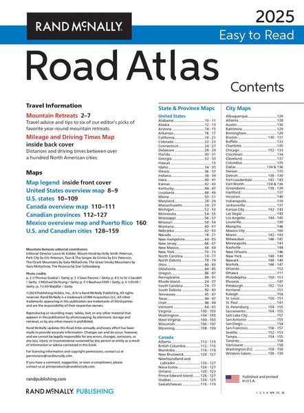 Rand McNally Road Atlas 2025: United States, Canada, Mexico Easy to Read Large Print Maps [Spiral-bound] Rand McNally - Wide World Maps & MORE!