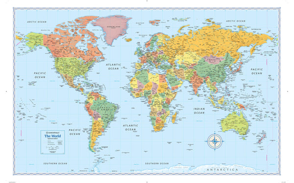 Rand McNally Signature Edition World Wall Map ? Laminated Rolled [Map] Rand McNally