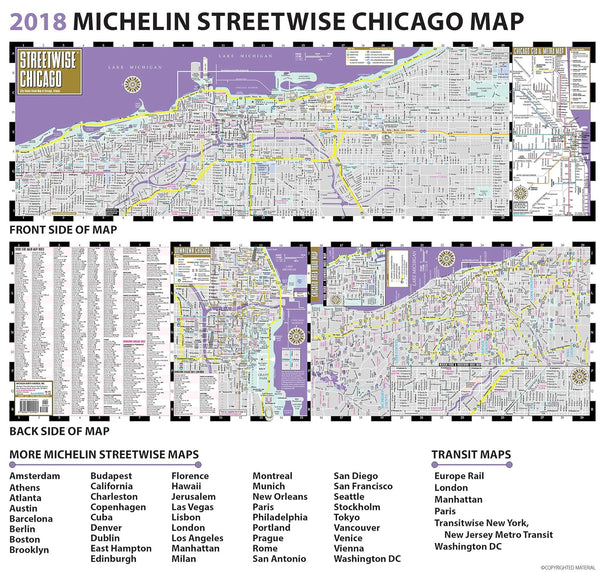 Streetwise Chicago Map - Laminated City Center Street Map of Chicago, Illinois