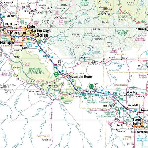 Easy to Read! Idaho State Map