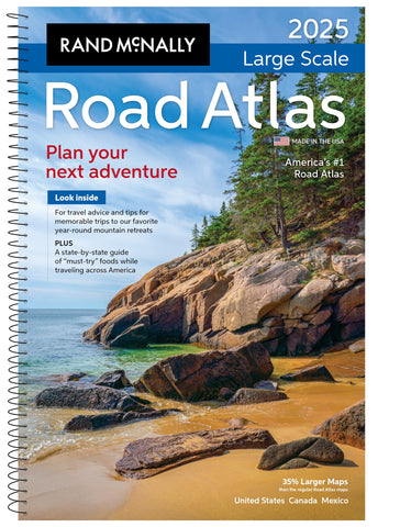 Road Atlas Large Scale 2025: United States, Canada, Mexico