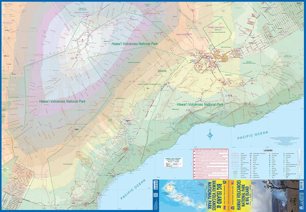 Hawaii Volcanoes National Park & Big Island Waterproof Travel Reference Map (Hilo & Kailua-Kona) - Wide World Maps & MORE!