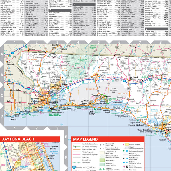 Rand McNally Easy to Read: Florida State Map