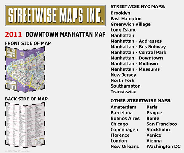 Streetwise Downtown Manhattan: City Street Map of Downtown Manhattan - Wide World Maps & MORE!