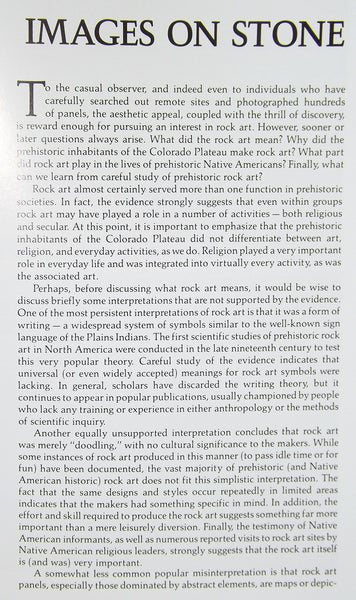 Images on Stone: The Prehistoric Rock Art of the Colorado Plateau (Plateau (Flagstaff, Ariz. : 1939), Vol. 55, No. 2,) [Paperback] Donald E. Weaver,Jr.