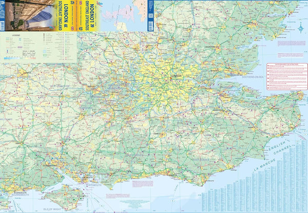 London & Southeast England Travel Reference Map