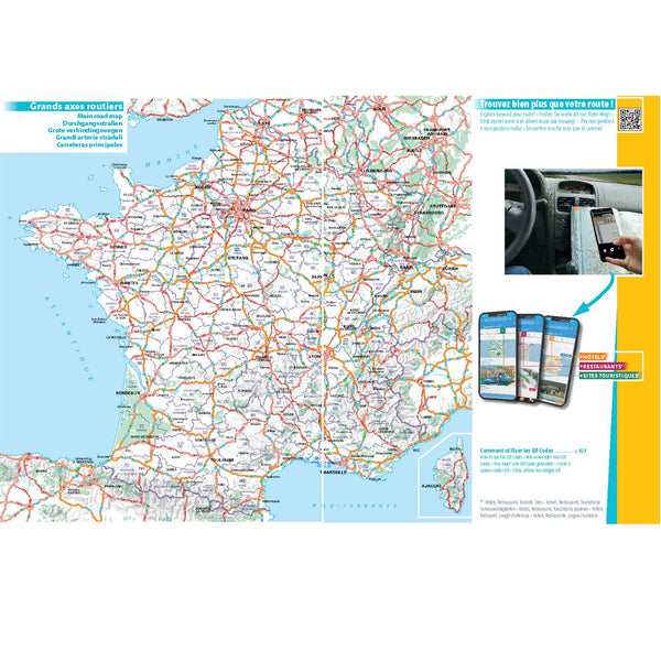 Atlas Routier France 2024 (A4-Broche) [Paperback] unknown author - Wide World Maps & MORE!