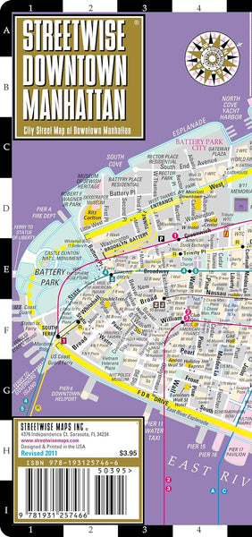 Streetwise Downtown Manhattan: City Street Map of Downtown Manhattan - Wide World Maps & MORE!